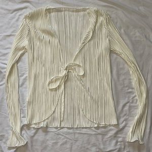 Silk long sleeve top